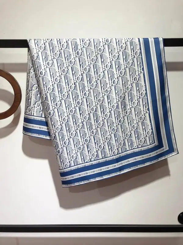 Dior silk scarf 90X90cm E28 (8)